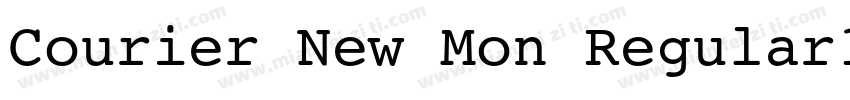 Courier New Mon Regular10 Fri Sep字体转换